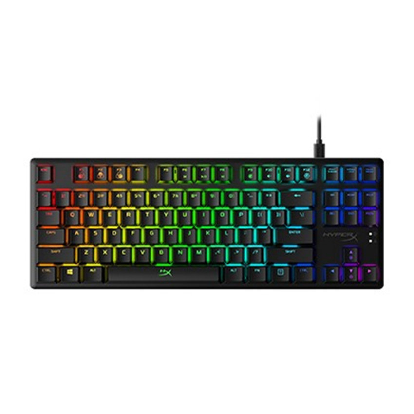 HyperX Alloy Origins Core - Mechanical Gaming Keyboard, Software-Controlled Light & Macro Customization Compact Form Factor RGB LED Backlit - Linear HyperX Red Switch（HX-KB7AQX-US）